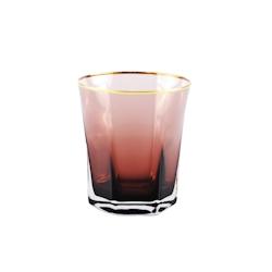 Aulica Chopes Hautes Violet Bord Dore-Lot De 6 - violet verre 763201_0