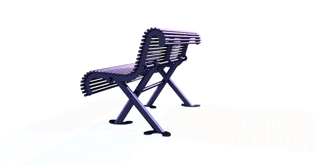 Banc en acier inoxydable à barreaux - Référence MUB33 - Fabriqué en Bretagne - Longueur 150 cm ou sur mesure_0