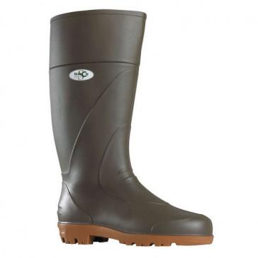 Bottes de travail Médoc - PVC haute résistance kaki - Semelle beige résistante aux hydrocarbures - Pointure 36 - Netco Safety_0