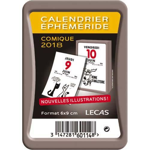 CALENDRIER EPHEMERIDE COMIQUE LECAS - 1 JOUR PAR PAGE -  6,2 X 9,5 CM - COLORIS ASSORTIS