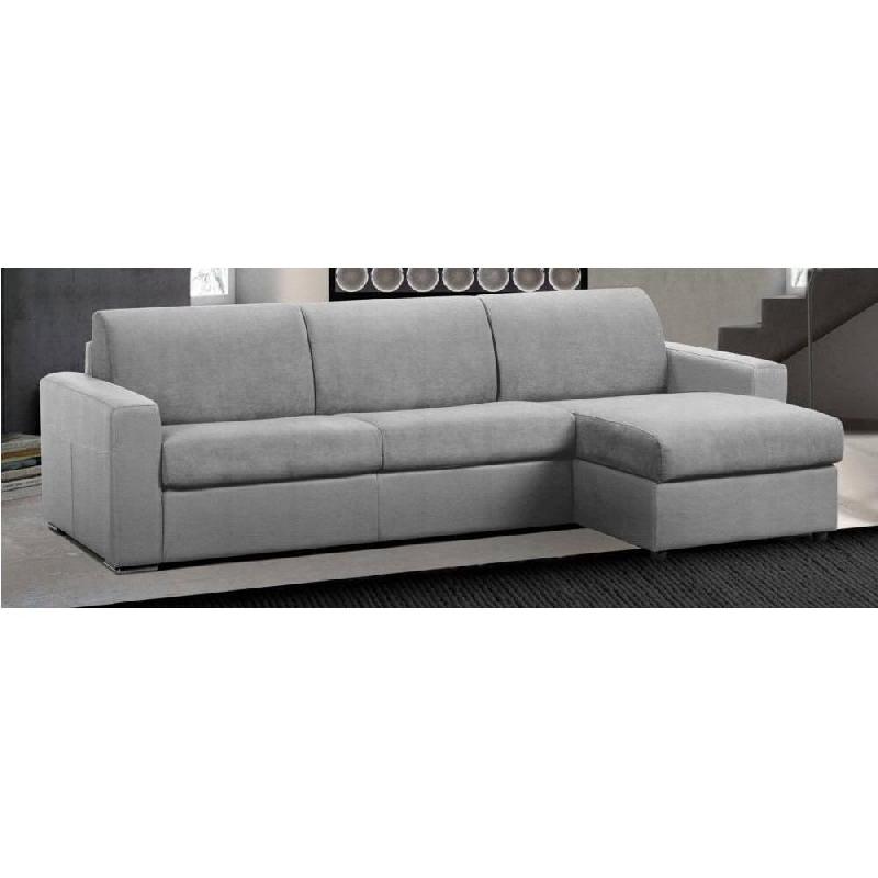 Canapé d'angle réversible MASTER - Convertible express avec matelas 18 cm en polyuréthane - Couchage 120 x 197 cm - Gris_0