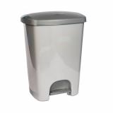 Collecteur de déchets à pédale économique - 40L en polypropylène - Gris_0