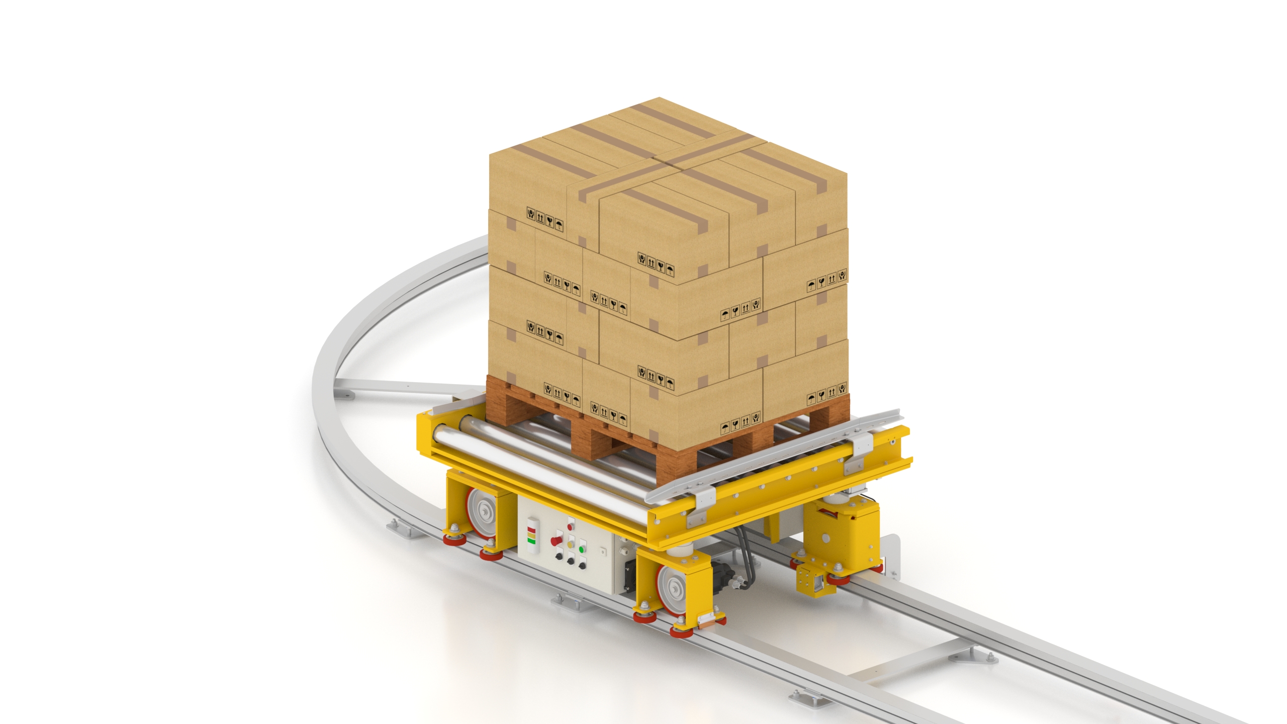 Convoyeur autonome sur rails pour charges palettisées jusqu'à 1350kg_0