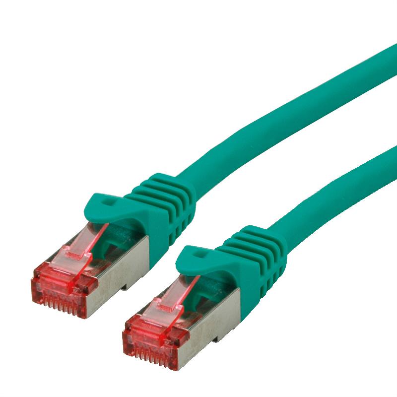 Cordon ROLINE S/FTP(PiMF) Cat.6, LSOH, Component Level, vert, 0,5 m_0