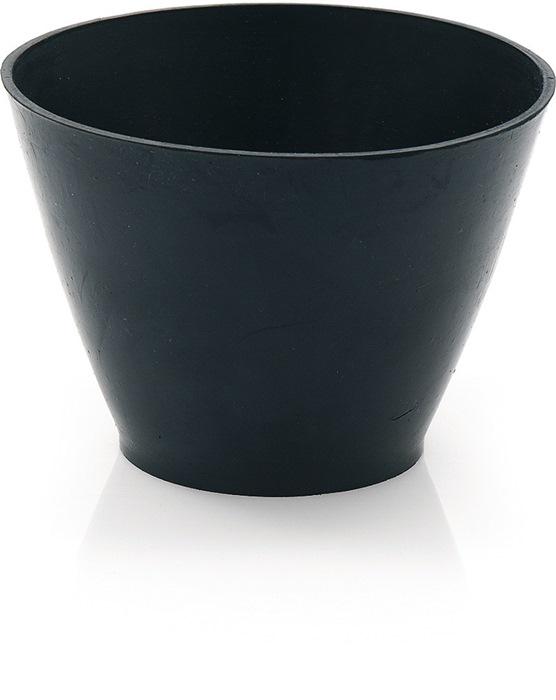 Creuset à plâtre conique en TPE noir - H 130 mm, D 125/90 mm - Compatible vernis nitro et laque cellulosique_0