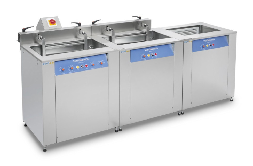 Cuves de nettoyage ultrason industriel en acier inoxydable robuste - Sonoswiss SW 60, SW 150 et SW 240 - multifréquences pour nettoyage grossier et fin_0
