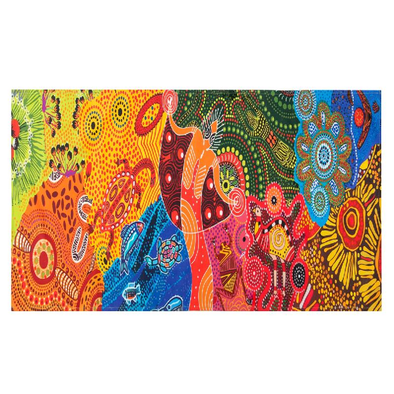 Excelsa runner de table Aboriginal coton 45x140 cm multicolore - multicolore textile 65729_0