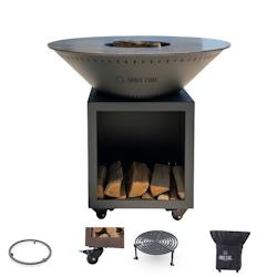 GRILLCHIC Pack Privilège Brasero Classique Acier 83 Gris Anthracite Double Cuve - PAPRIVBRACDCCL_83_90_RAL7016_0