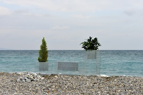 Jardinière horizontale design zinguée - Caisson 945x465x465 avec couvercle indépendant et bac prépercé_0