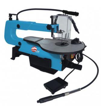 Leman - Scie à chantourner avec pédale 400mm - SAC407 - 90W - équipée avec accessoires inclus_0