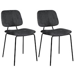 METRO PROFESSIONAL Chaise de restaurant rembourrée, Estora, acier/plastique, gris, 2 unités - gris multi-matériau 4894665517357_0