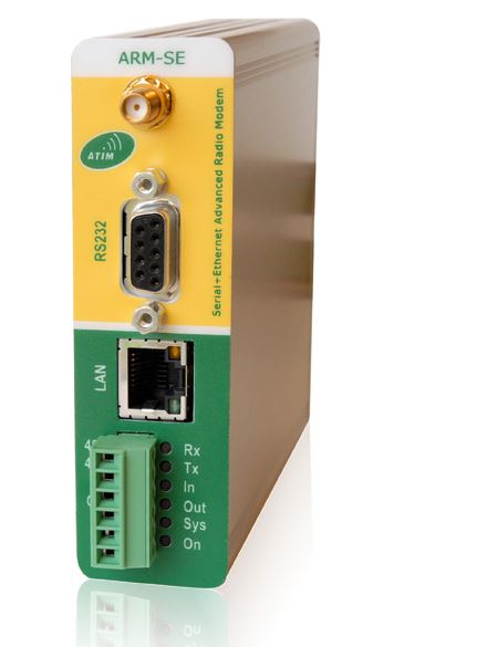 Modem radio industriel ARM-SE - 868 MHz & 433 MHz - RS232/485 ou Ethernet TCP/IP - Boîtier rail DIN_0