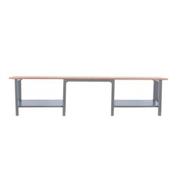 PROREGAL Etabli BUFFALO WOOD | HxLxP 86,5x300x75cm | Capacité de Charge 1000kg | Gris - gris métal PR_RS157-95_0