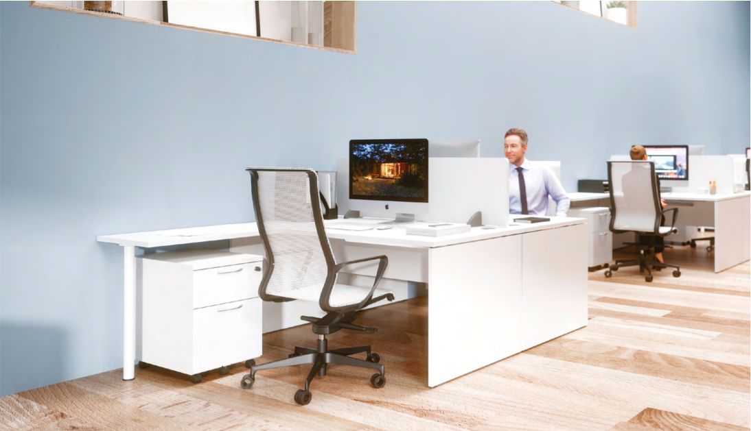 Bureau d'angle rétro - robuste et design en panneaux Structurex - aménagement modulaire_1