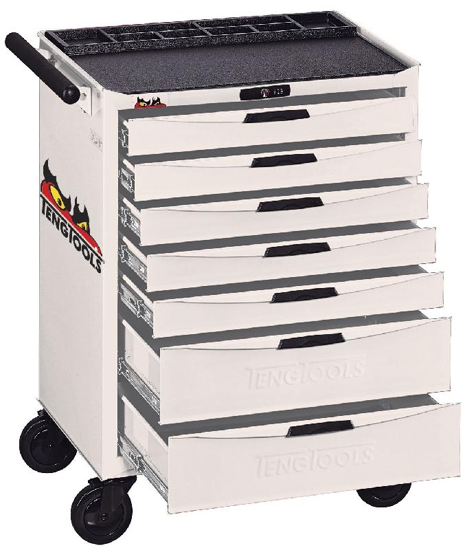 Servante d'atelier blanche 7 tiroirs Teng Tools TCW807NW_0