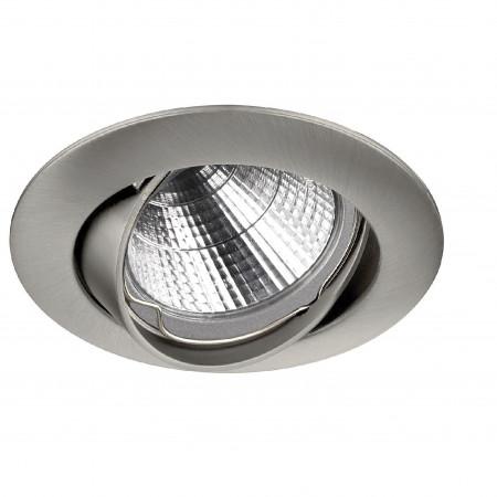 Spot luminaire encastré orientable nix à équiper d'une ampoule gu 10 gu5.3 50w coloris nickel mat_0