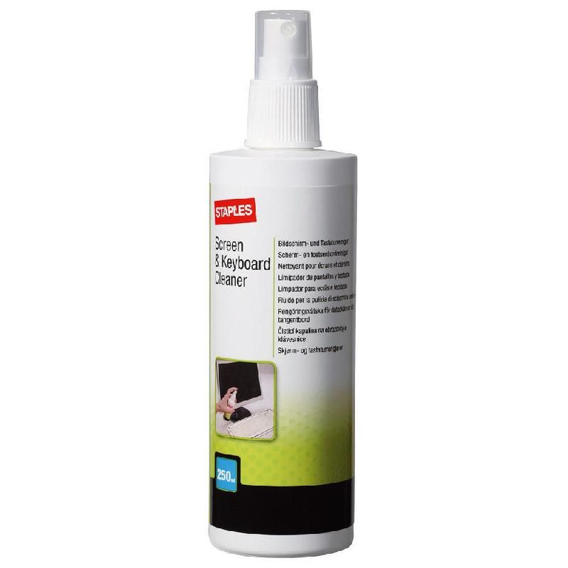 STAPLES VAPORISATEUR STAPLES - POUR ECRAN ET CLAVIER -  FLACON 250 ML