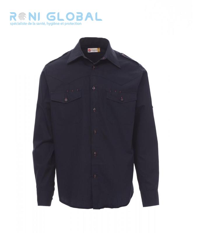 Chemise de travail femme manches longues - coupe droite en coton - 2 poches - Trophy Payper_0