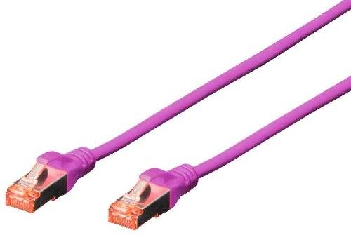 DIGITUS Câble patch RJ45 Cat 6 S/FTP - Blindé - AWG 26/7 - 2 m - Rouge et violet_0