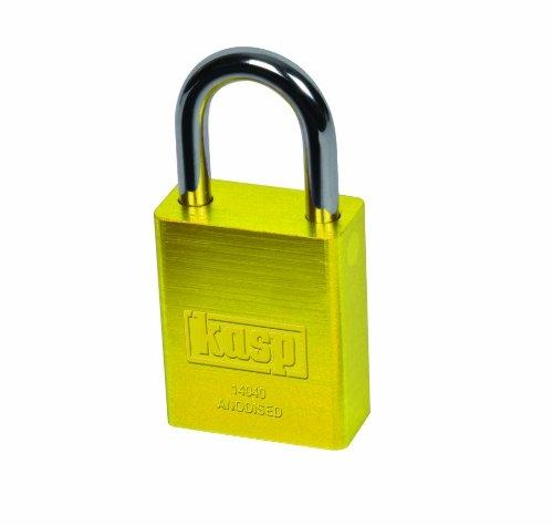 Cadenas KASP K14040GOLD - Aluminium anodisé 38 mm - Or - Anse en acier trempé - Sécurité élevée_0