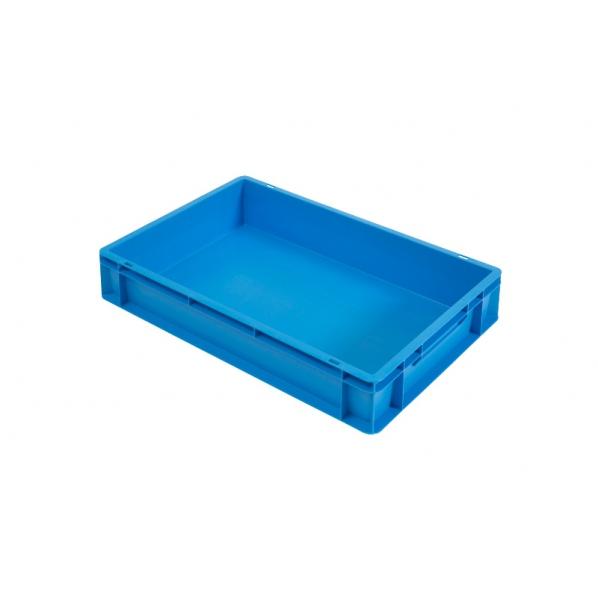 Bac norme Europe 600x400x120 mm - Plastique bleu ultra-résistant - Rolléco_0