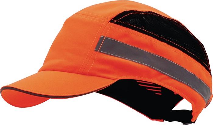 Casquette de protection PLUS Base-Cap 52-65 cm orange fluo ABS EN 812:2012 PRO FIT_0