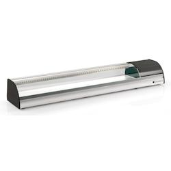 CORECO Vitrinette A Sushis Avec Double Evaporateur - 0/+5 - 1775X410X255 - Interieur Fond Plat Pour Accueillir Des Plats (Non Inclus) BCS-8 - Acier in_0