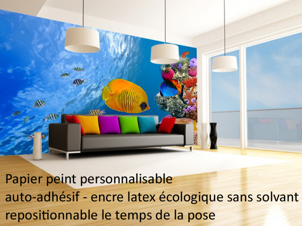 Impression papier peint personnalisé - papier encollé prêt à poser - impression écologique latex_0