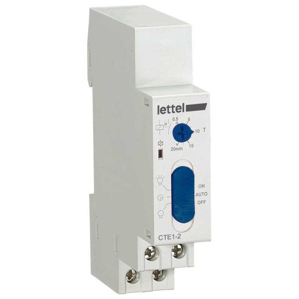 Minuterie d'escalier pour réseau 3 ou 4 fils 230V. Marche ON/AUTO//OFF. - LETTEL - CTE1-2_0