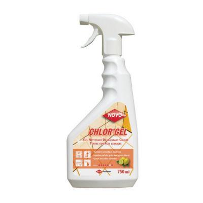 Nettoyant WC dégraissant avec javel Novo Chlor'gel citron 750 ml_0