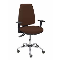 Fauteuil de bureau Piqueras y Crespo - Silla Elche S 24 horas Bali marron foncé - multi-matériau, ergonomique, mousse viscoélastique_0