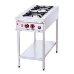 Romux® Cuisinière à Gaz 2 Feux 50x90 cm avec Armoire Vertical en Acier Inoxydable avec Régulateur de Flamme et Thermocouple | Réchaud à Gaz Buta_0