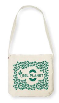 Sac à provisions style messager - coton 165 g/m² avec 20% de fibres recyclées - 38H x 43L x 10P cm_0