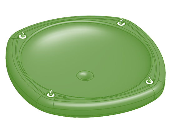 Siège de balançoire bravo en vert avec option chaîne plastifiée - réf 8057801 - hags_0