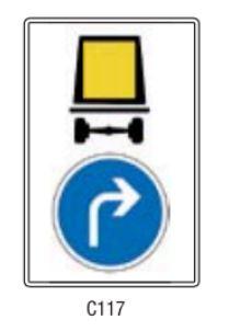 Panneau de signalisation d'indication  type c117_0