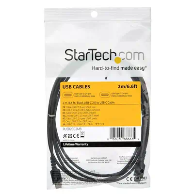 StarTech.Com Cble USB-C vers USB-C de 2 m - Noir_0