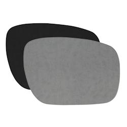 Stil Casa, set de 12 sets de table bicolores, polyuréthane cousu, 44xh. 31 cm, finition dollar couleur gris/noir. - TOV-D-OV-GB_0