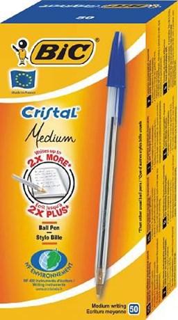 STYLO BILLE CRISTAL BLEU (VENDU PAR 50)