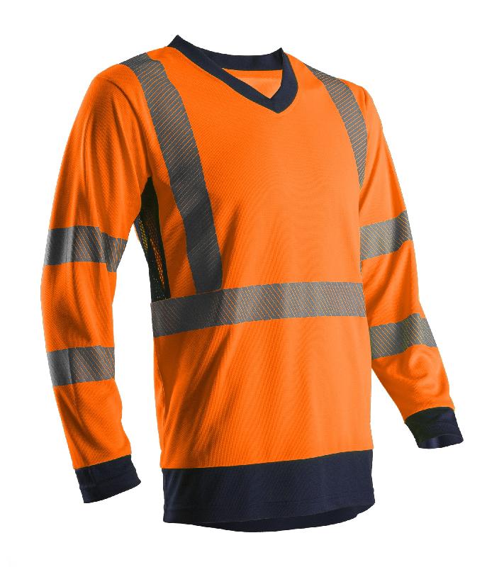 T-shirt haute visibilité somo manches longues orange/marine taille xl - COVERGUARD - 5som17r0xl - 867105_0