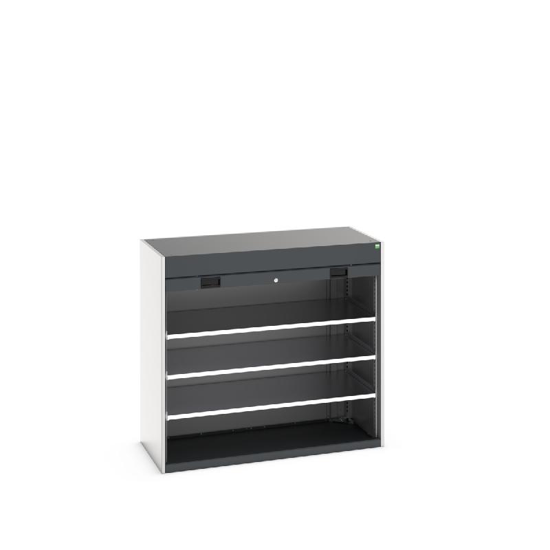 Armoire d'atelier Cubio SMR-13612-1 - Porte rideau - 3 tablettes - 1300x650x1200mm - Charge lourde 1,5 tonne_0