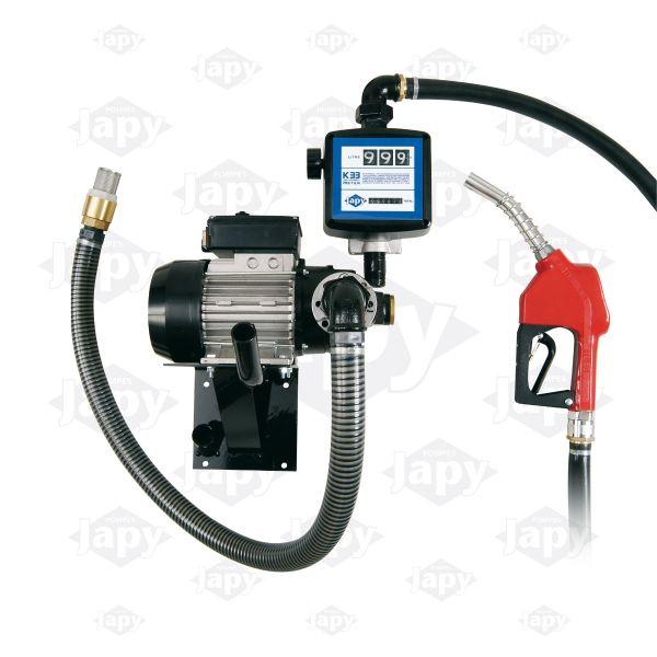 Appareil complet de distribution JEV48EQ - Pompe électrique pour fuel et gasoil - Débit 4,5 m3/h_0