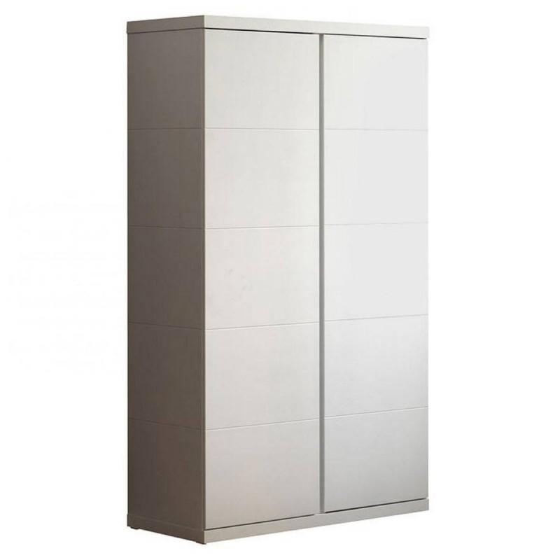 Armoire 2 portes LARA 204cm blanc - Paris Prix - Panneaux de particules, armoire enfant à monter soi-même_0