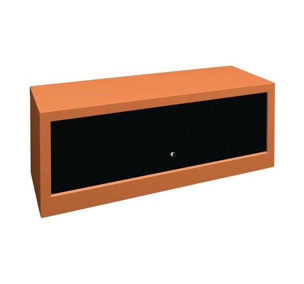ARMOIRE À RIDEAUX LARGEUR 120 HAUTEUR 45 CM ORANGE-NOIR - MANUTAN COLLECTIVITÉS