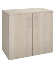 ARMOIRE BASSE BOIS H 73 X L 80 CM AVEC PORTES BATTANTES CHÊNE GRIS - ARCH