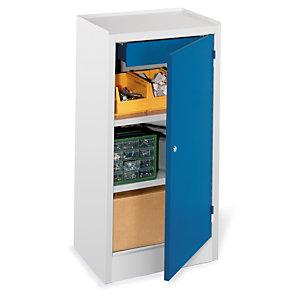 ARMOIRE BASSE D'ATELIER BASSE 1 PORTE BATTANTE AVEC TIROIR