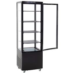 Armoire vitrine réfrigérée avec roues - 515x485x1715 mm - 250 W 230/1V - 14RR8514 Eurast - noir multi-matériau 14RR8514_0