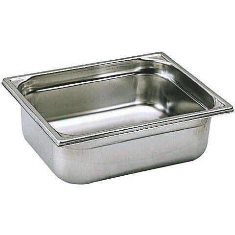 BAC GASTRONORME PLEIN INOX - SANS ANSE - GN 1/2 PROFONDEUR 10 CM