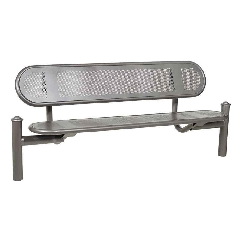 Banc acier Estoril Agora - Réf : 209321.Gpro - robuste et design avec pommeaux décoratifs_0