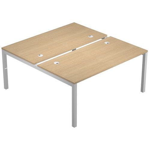 BENCH POSTE DÉPART PIED MÉTAL TRENDY 160 CHÊNE CANADIEN GRIS - ARTARREDI