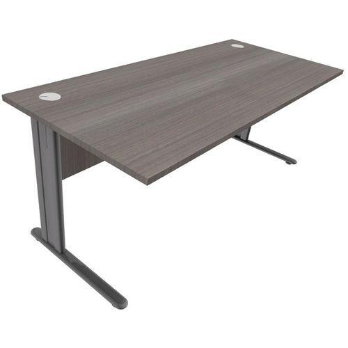 BUREAUX DROIT PIEDS L 180 CM CÈDRE - MANUTAN EXPERT